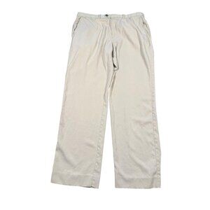 Tommy Bahama Pants Mens 34x32 Khaki Beige Silk Cotton Blend Flat Front Golf